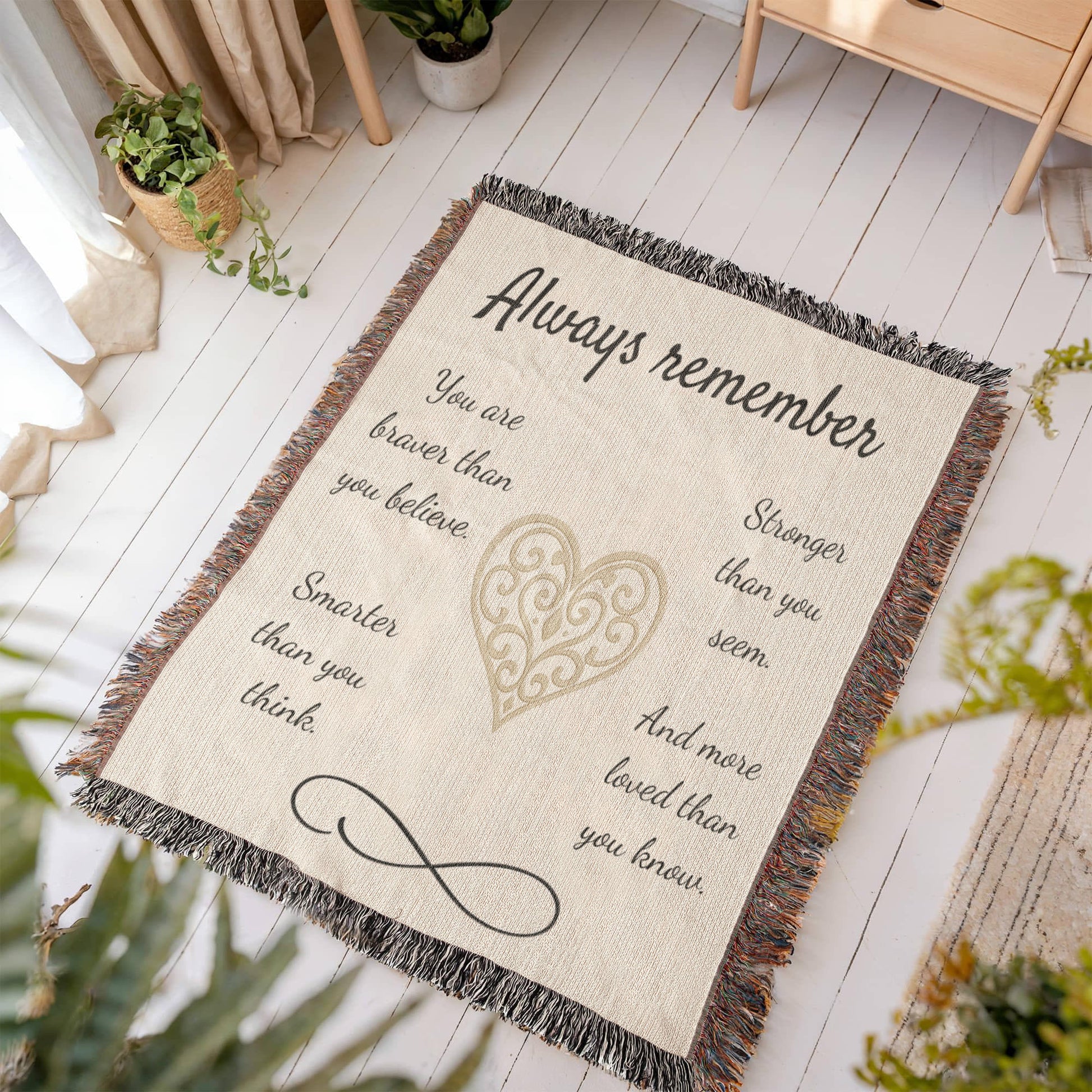 Braver, Stronger, Smarter -Heirloom Artwork Woven Blanket
