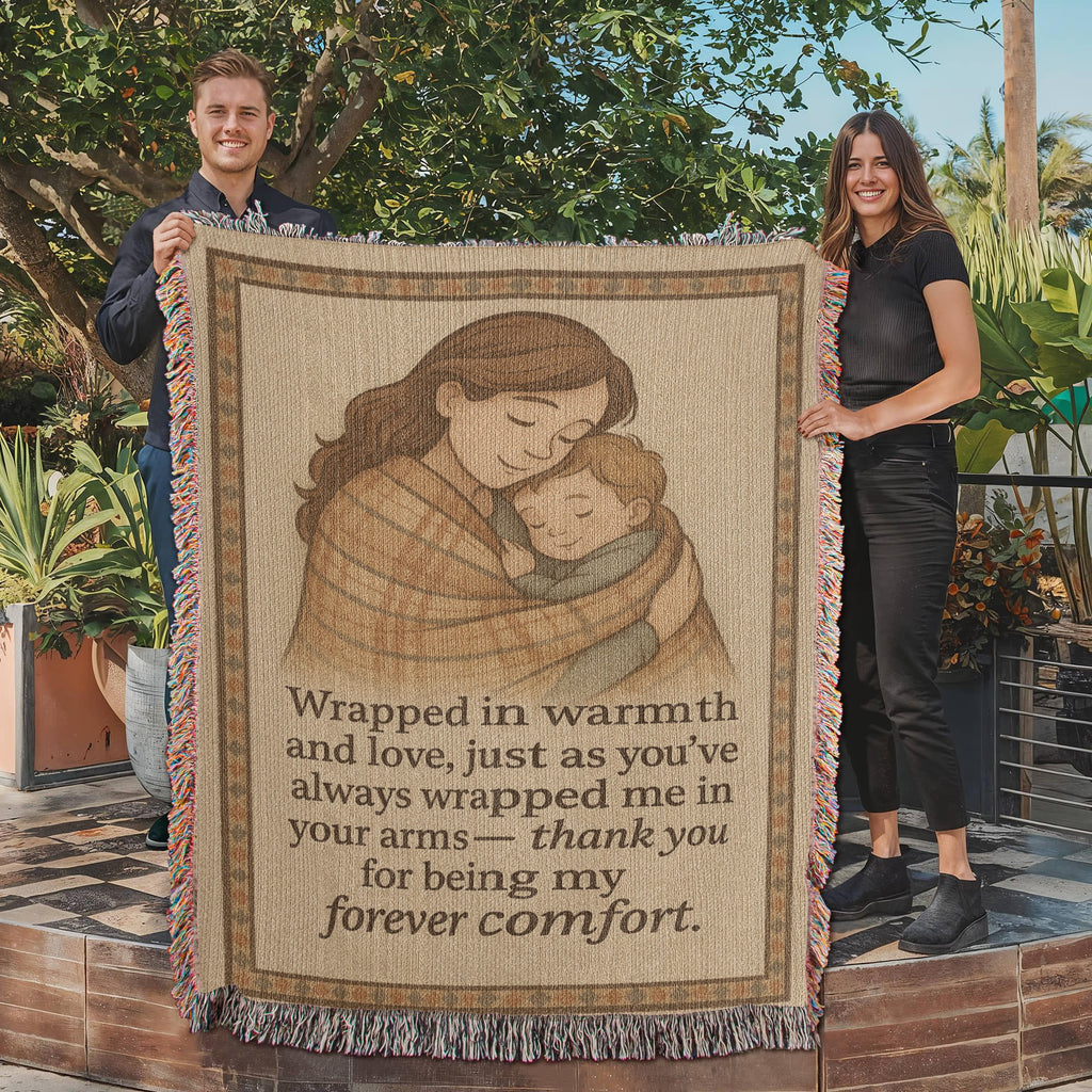 Forever Comfort: Wrapped in a Mother's Love-Heirloom Artwork Woven Blanket