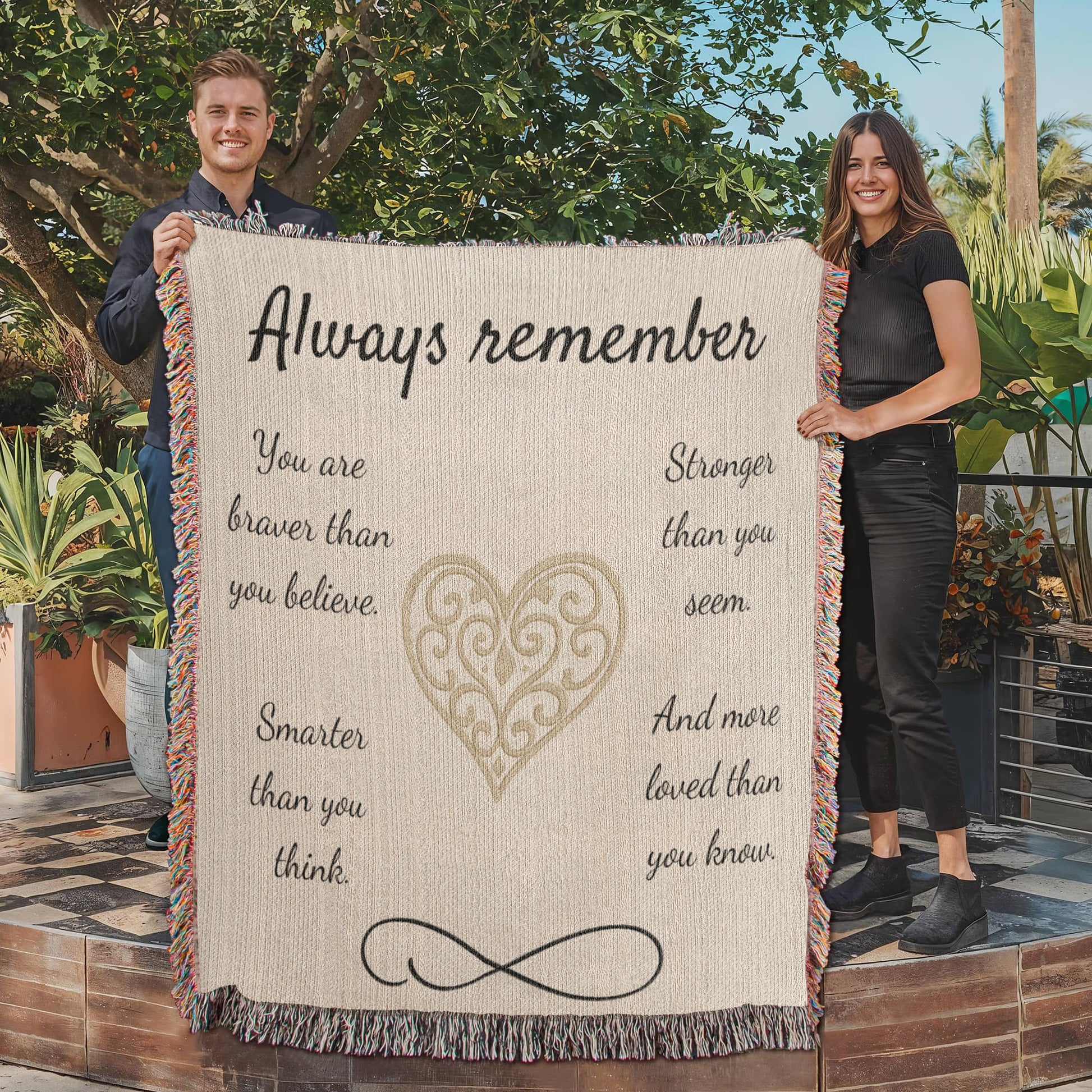 Braver, Stronger, Smarter -Heirloom Artwork Woven Blanket