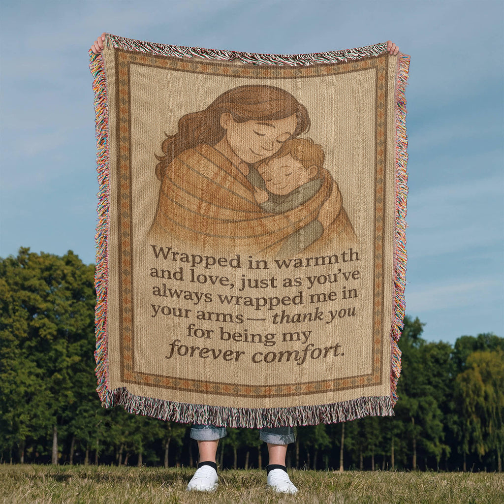 Forever Comfort: Wrapped in a Mother's Love-Heirloom Artwork Woven Blanket