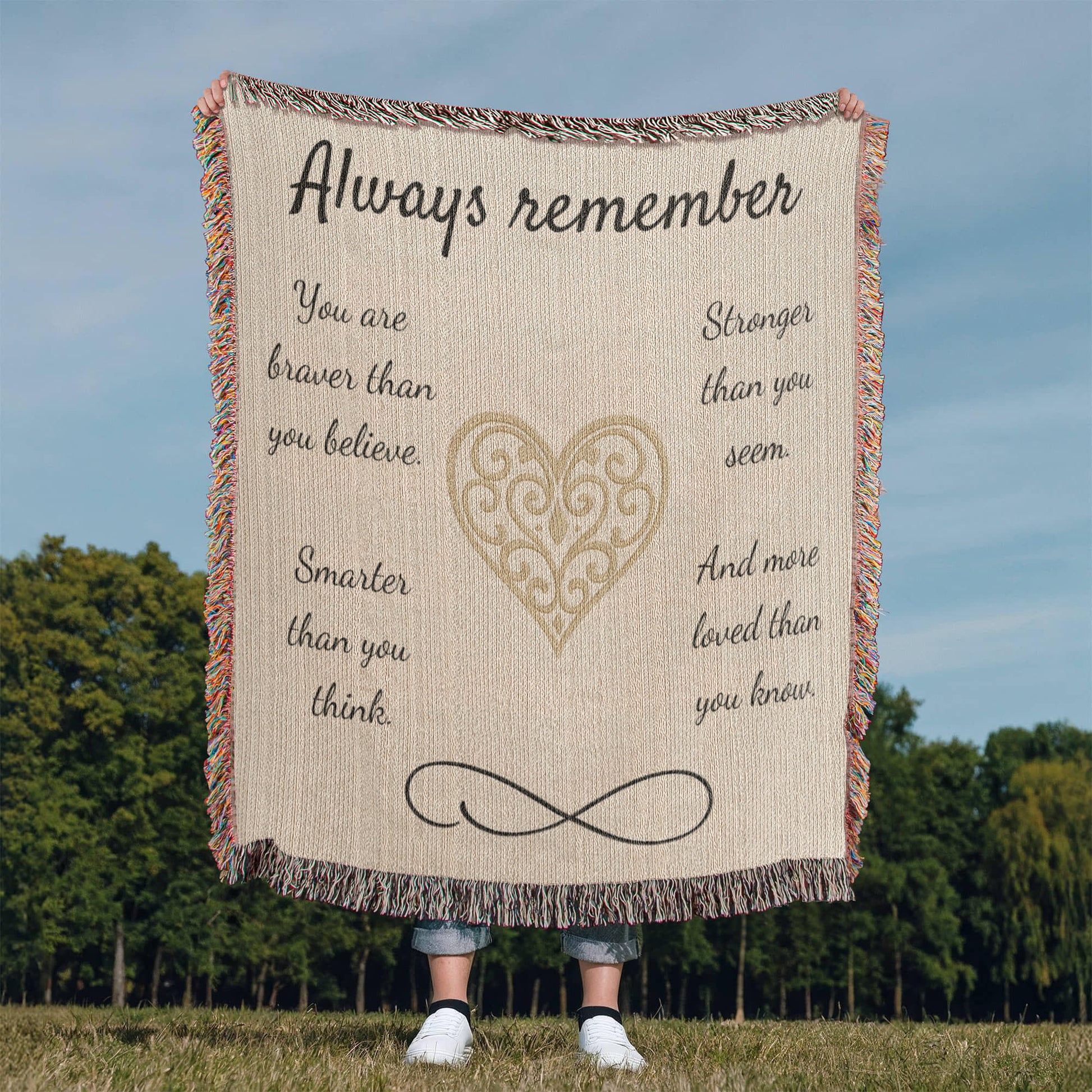 Braver, Stronger, Smarter -Heirloom Artwork Woven Blanket