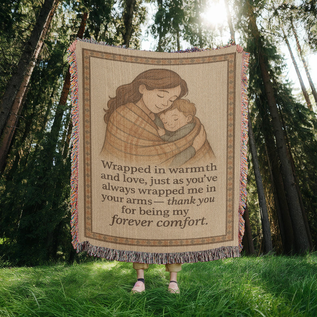 Forever Comfort: Wrapped in a Mother's Love-Heirloom Artwork Woven Blanket