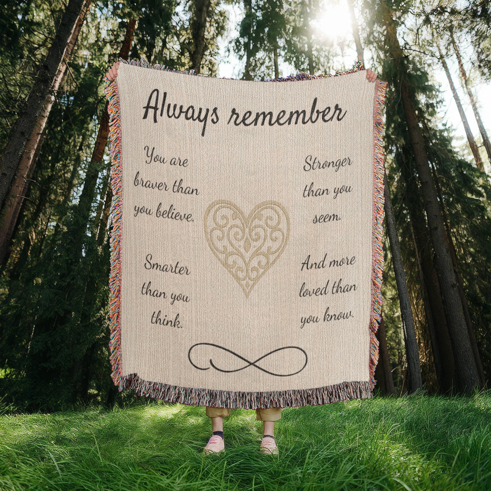 Braver, Stronger, Smarter -Heirloom Artwork Woven Blanket
