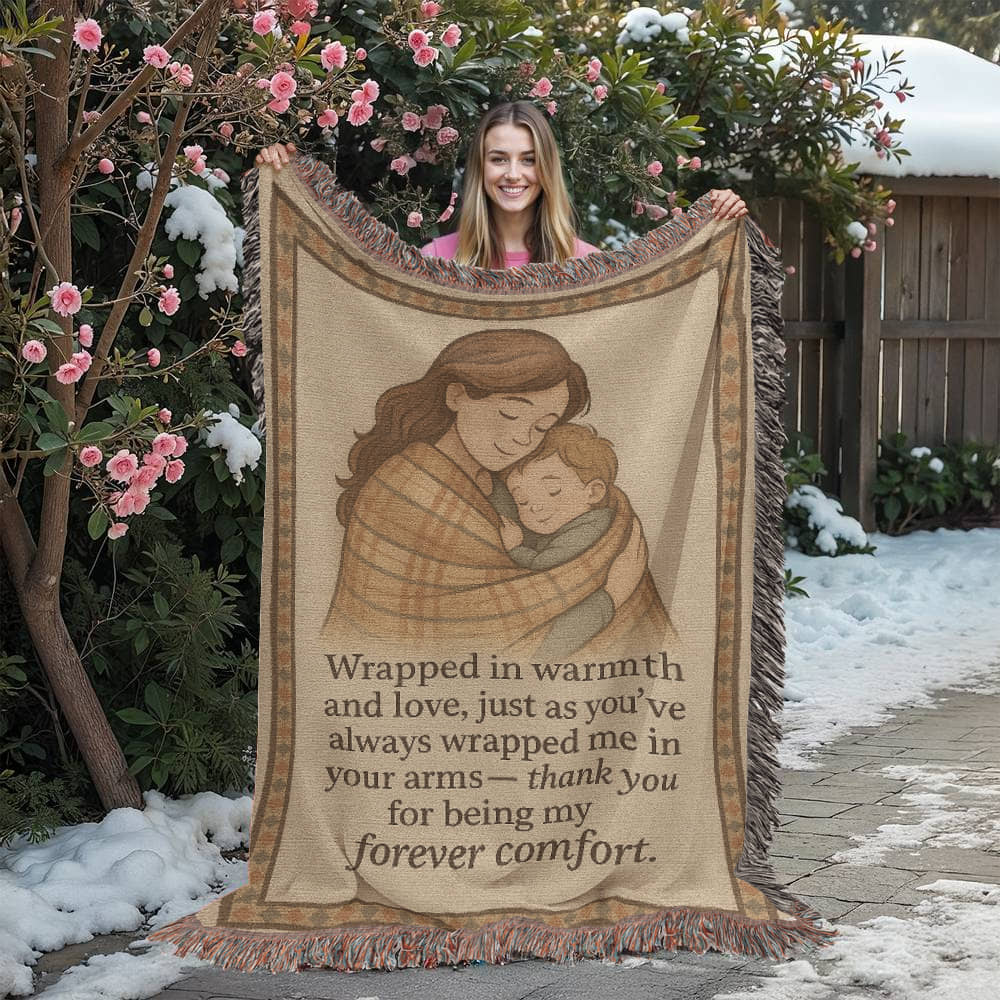 Forever Comfort: Wrapped in a Mother's Love-Heirloom Artwork Woven Blanket