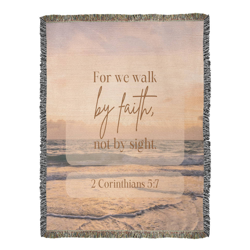 Anchored in Faith, Guided by Grace-Heirloom Artwork Woven Blanket