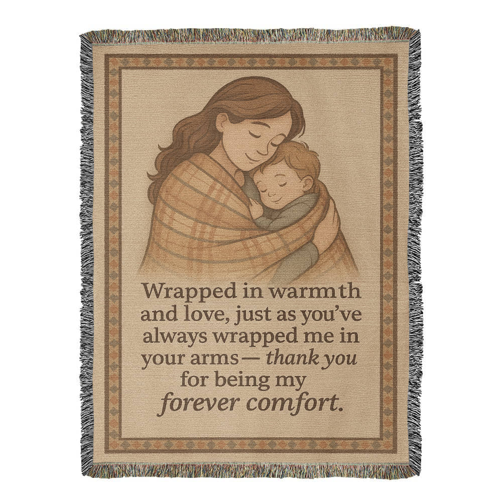 Forever Comfort: Wrapped in a Mother's Love-Heirloom Artwork Woven Blanket