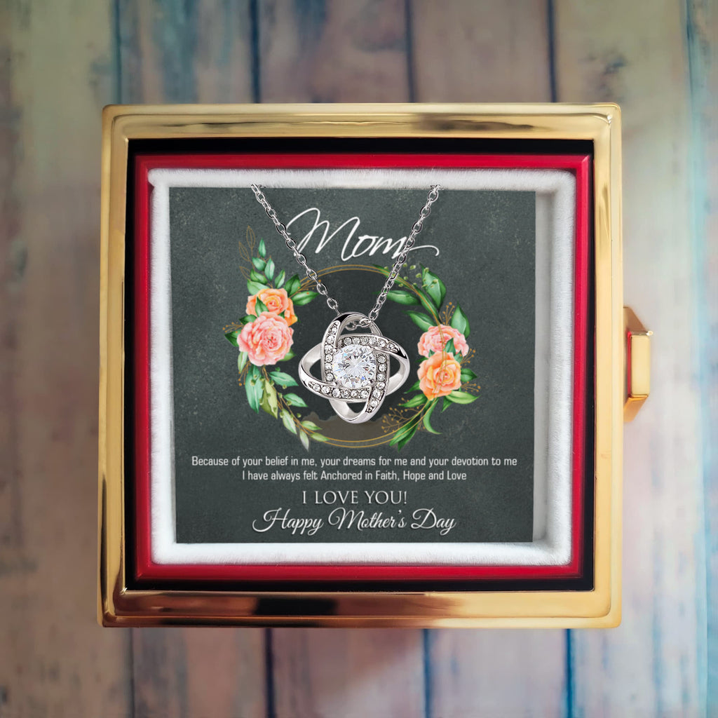 Anchored in Your Love: A Mother's Circle of Devotion-Happy Mother's Day-Love Knot Necklace