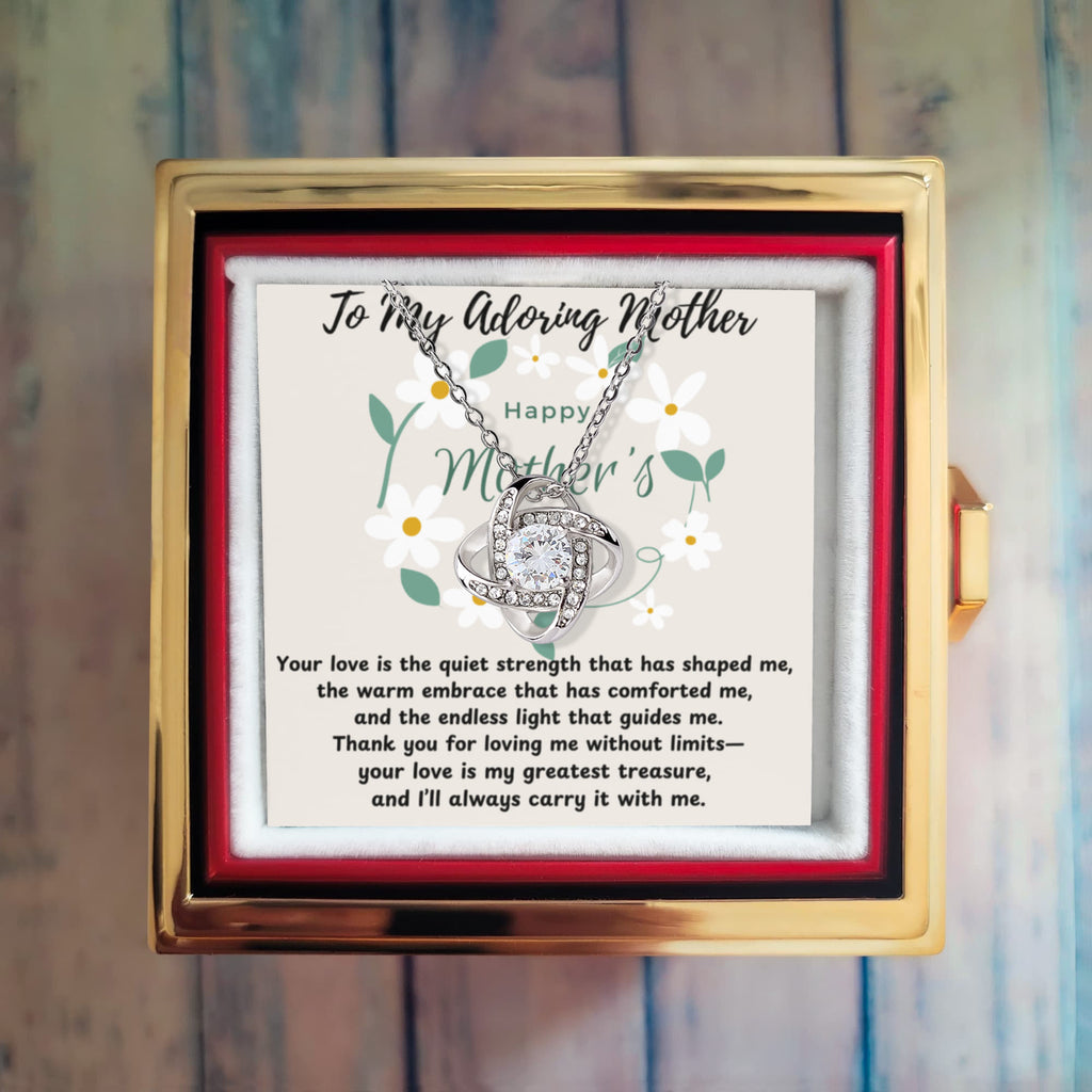 Quiet Strength: A Floral Tribute to Mom-Happy Mother's Day-Love Knot Necklace