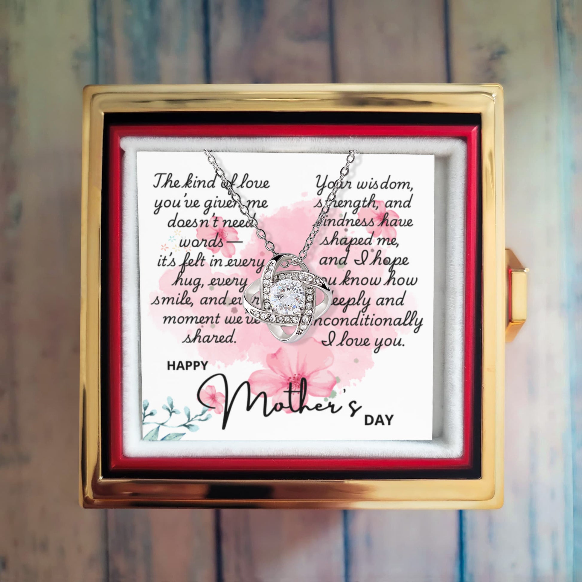 Heartfelt Harmony: A Wordless Ode to Mom-Happy Mother's Day-Love Knot Necklace