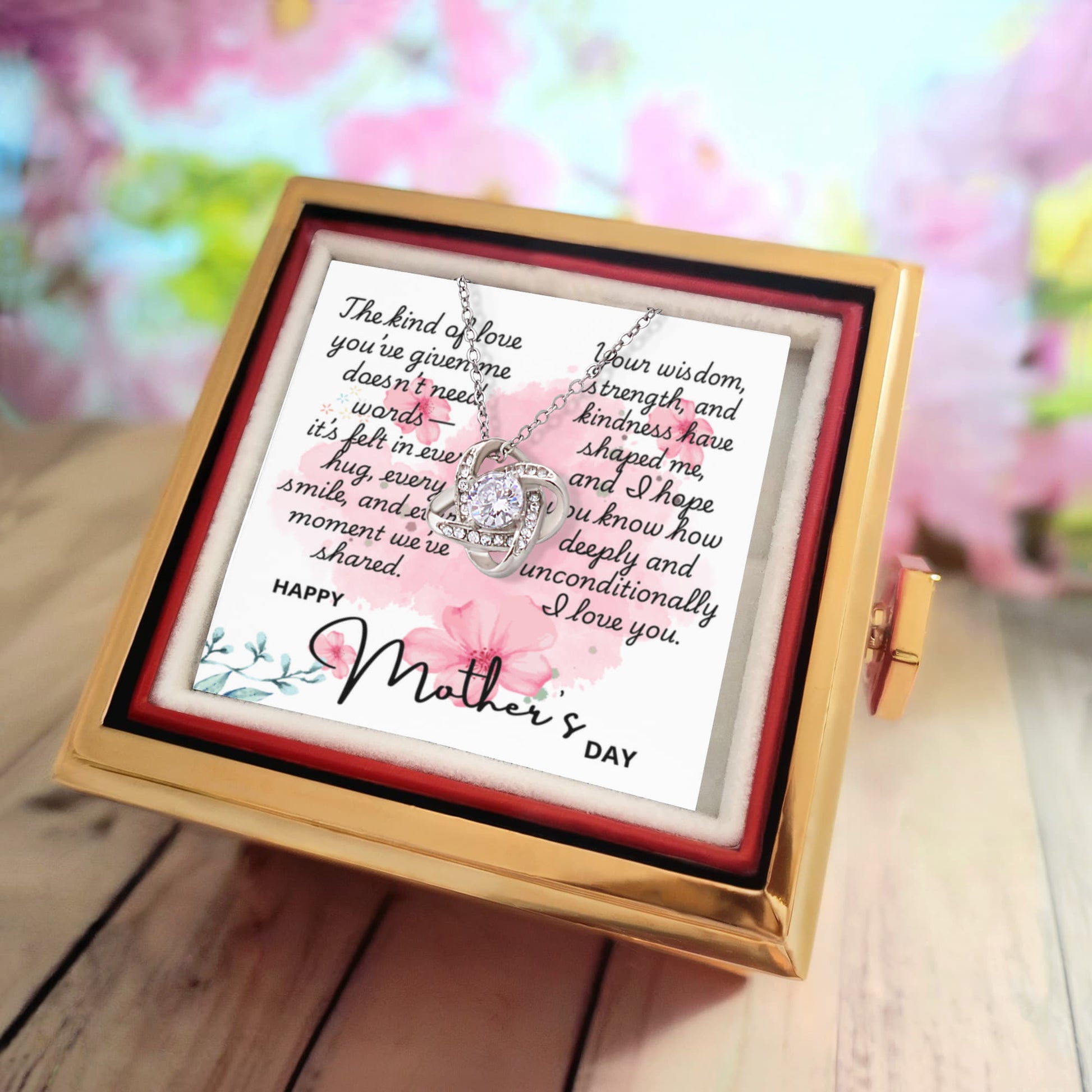 Heartfelt Harmony: A Wordless Ode to Mom-Happy Mother's Day-Love Knot Necklace