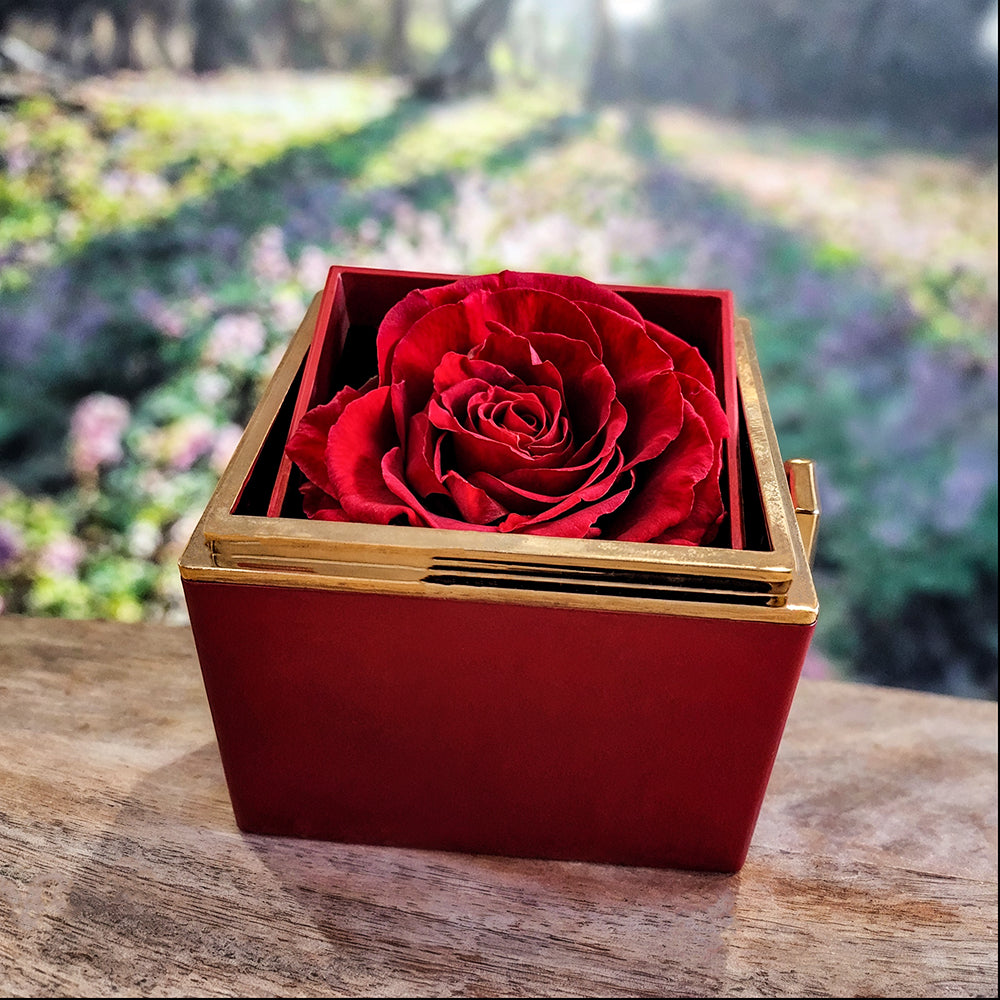Blossoms & Bonds: Your Maid of Honor Proposal-Love Knot Necklace w/ Rotating Heart Giftbox