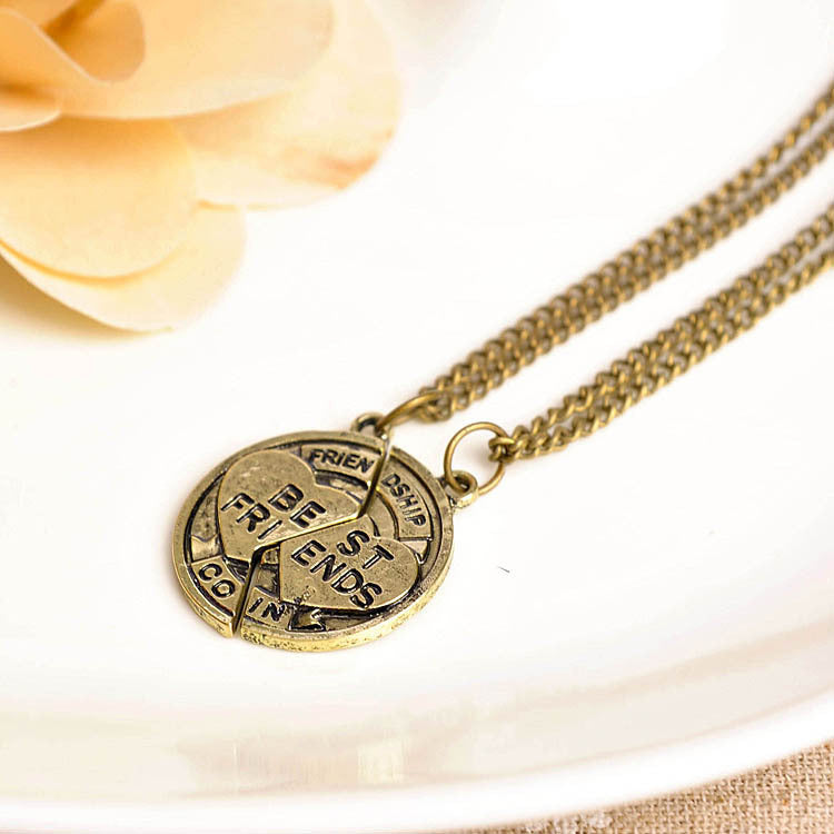 Europe And America Creative Can Be Spliced With Fashion Letters Best Friends Good Friend Necklace