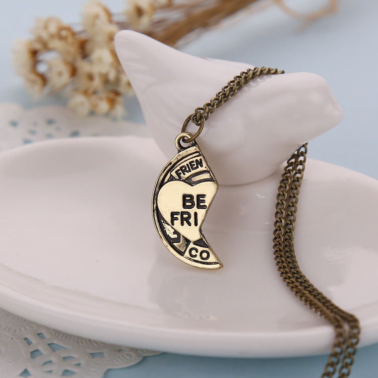 Europe And America Creative Can Be Spliced With Fashion Letters Best Friends Good Friend Necklace