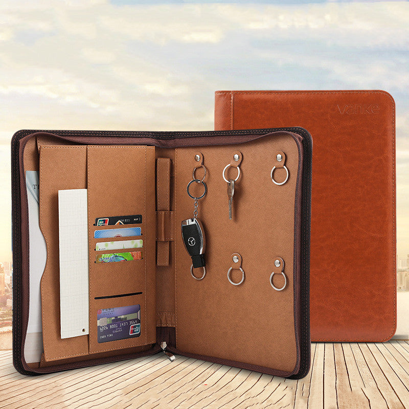 Real Estate Zipper Folder Turnover Key Case