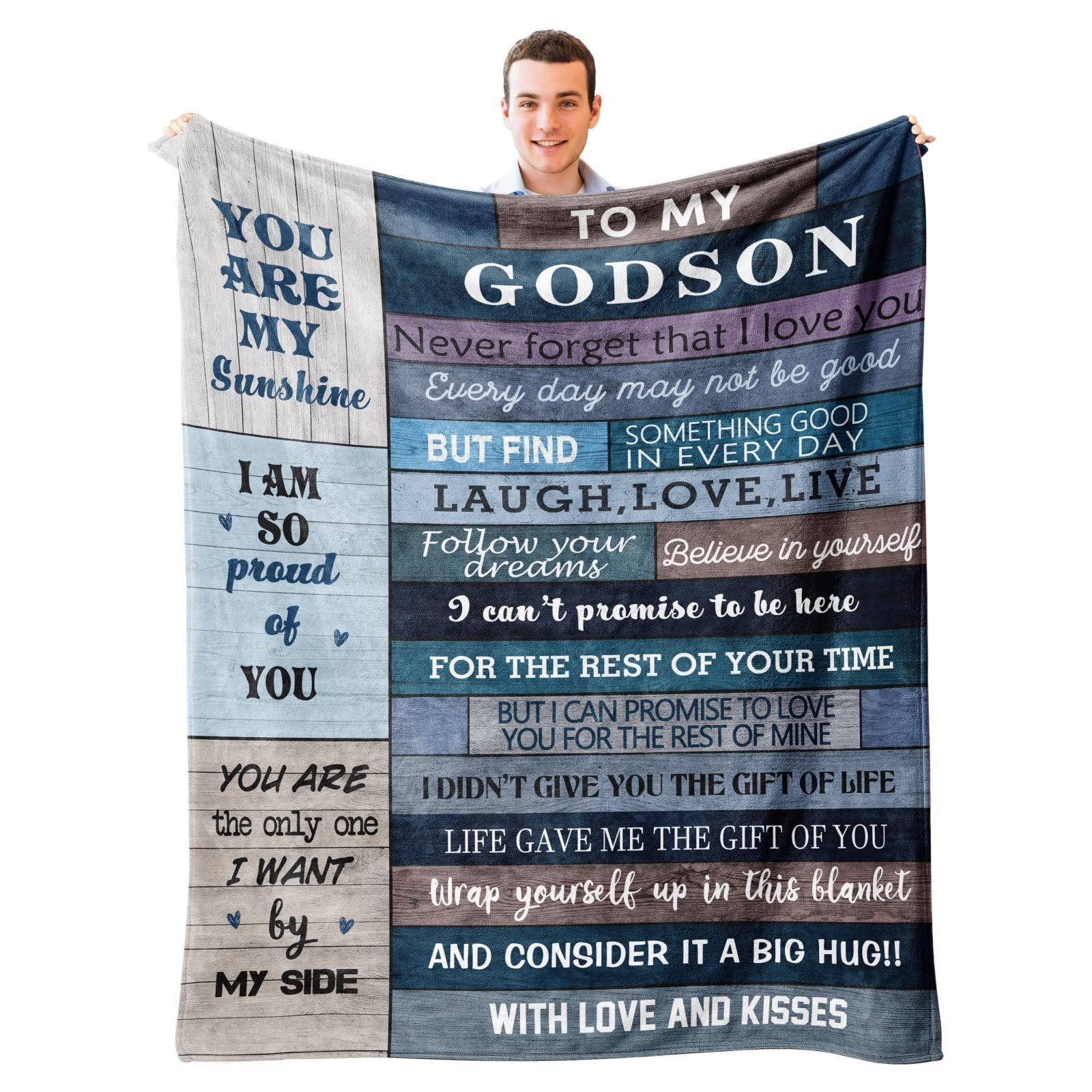 To My Grandson Gift Blanket (for graduations, birthdays)