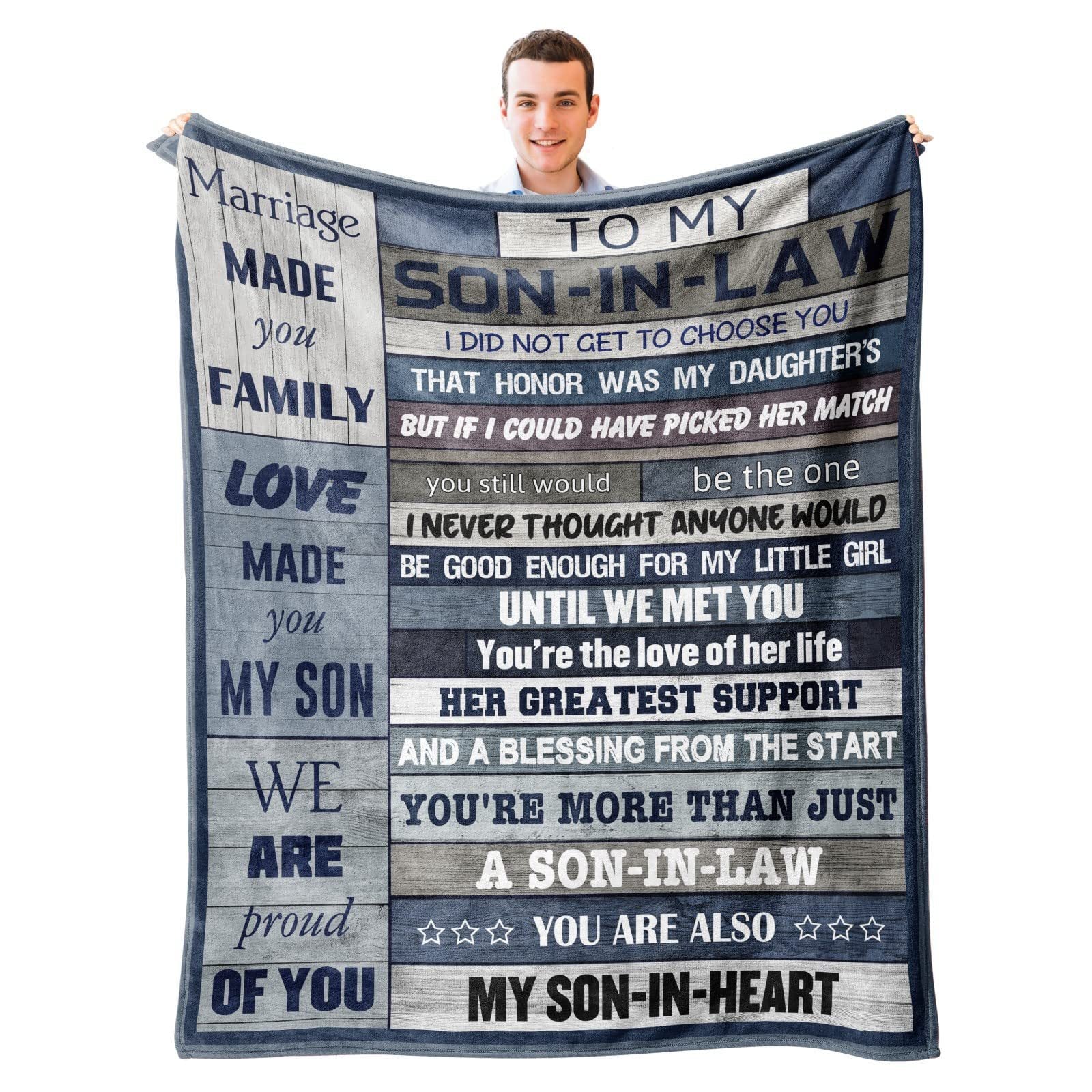To My Grandson Gift Blanket (for graduations, birthdays)
