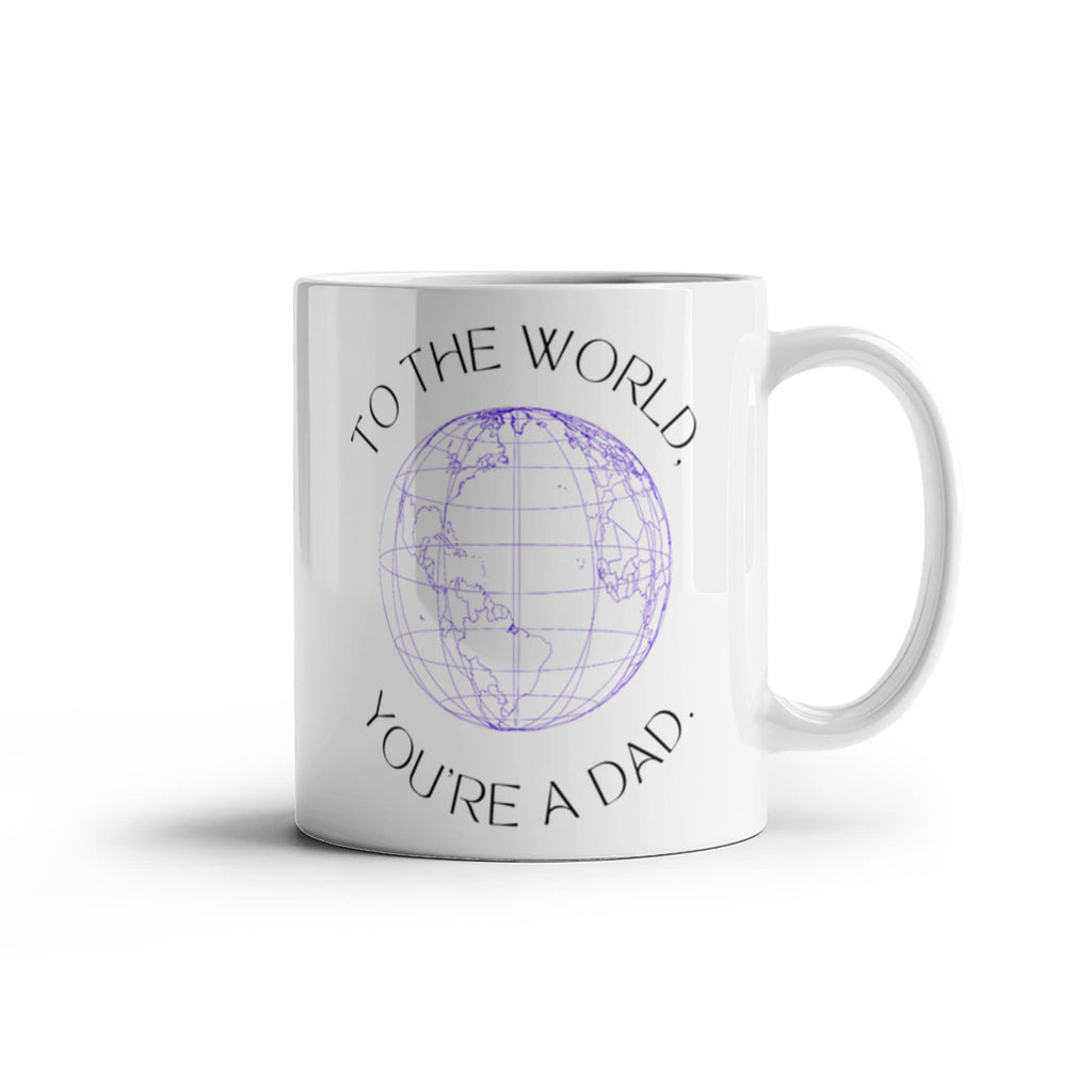 “My First Hero, My Whole World – Dad” Coffee Mug (personalize with photo)