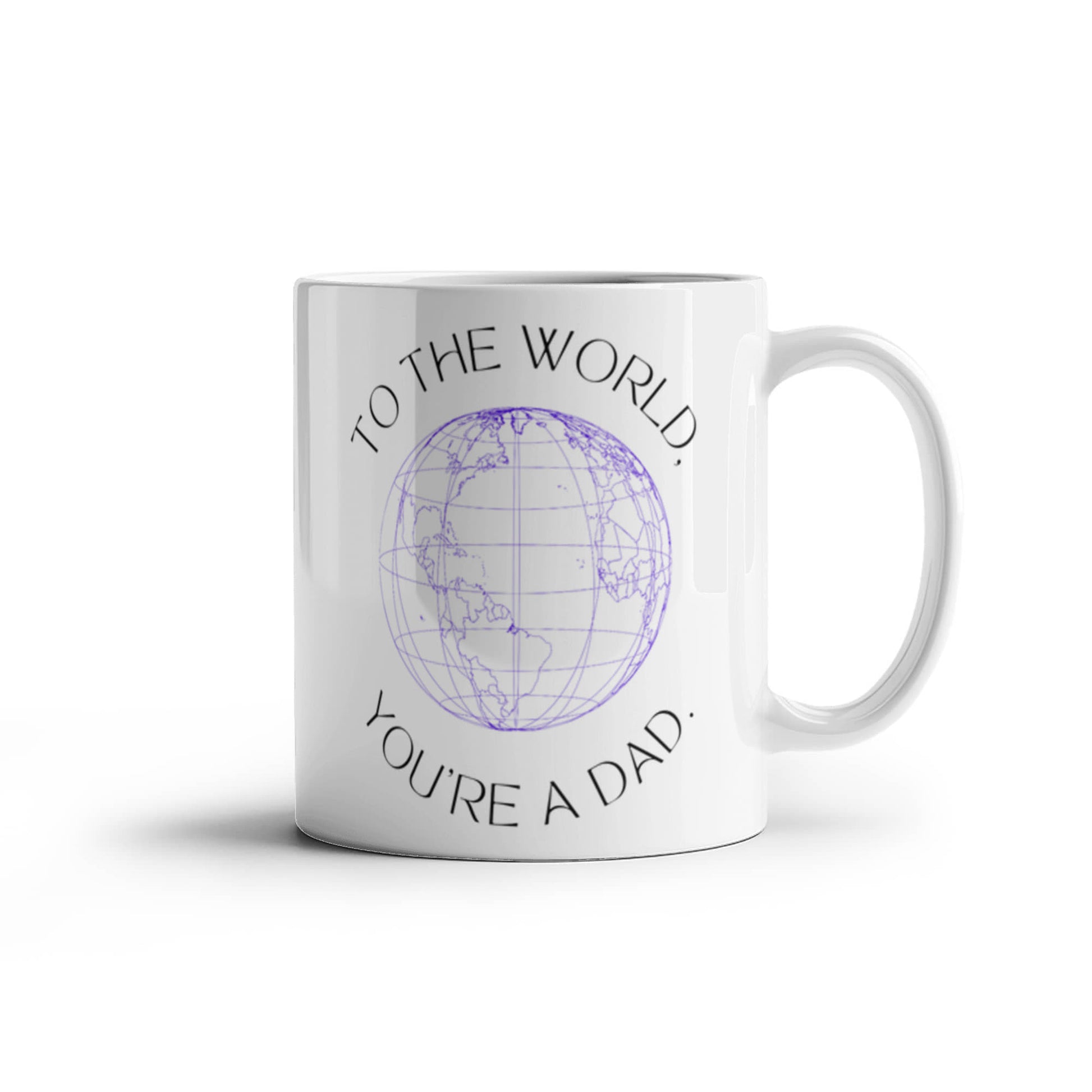 “My First Hero, My Whole World – Dad” Coffee Mug (personalize with photo)