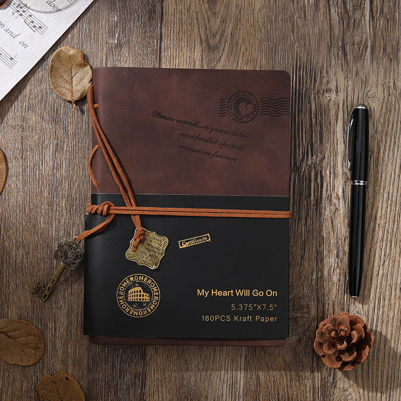 European And American Style Taped Blank Notebook With Pen Gift Boxed